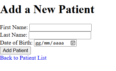 Add a new patient