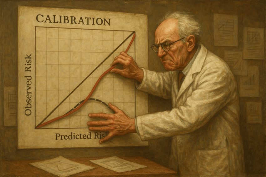 Scientist adjusting calibration curves