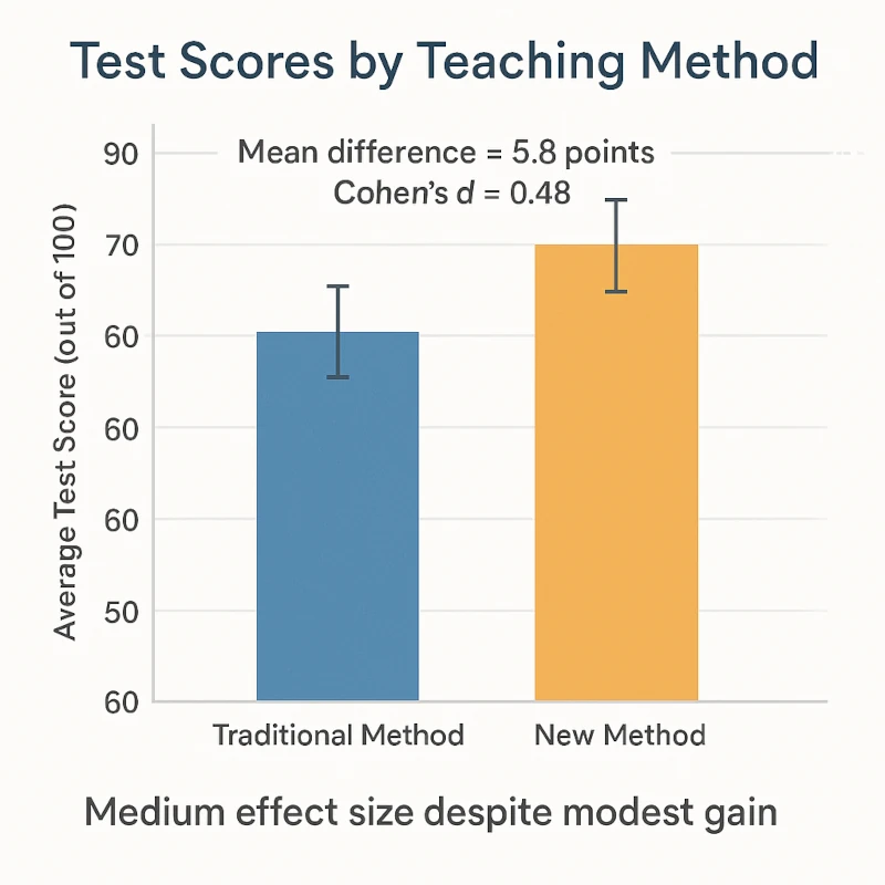 Two-group comparison with mean values and confidence intervals